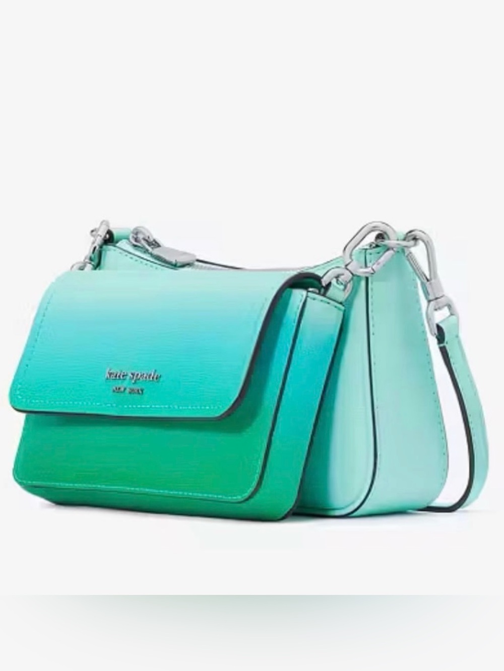kate spade double-up ombré saffiano leather crossbody bag